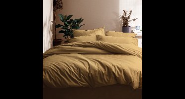 Matt & Rose Dekbedovertrek Honing - 240 x 220 + 2x 65 x 65 cm - Gewassen katoen