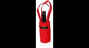 Unique Living - Wijntas Santa - 12x22cm - Rood
