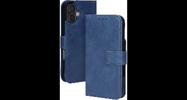 Mobiparts Telefoonhoesje geschikt voor Apple iPhone 17 MagSafe Hoesje | Mobiparts Classic Wallet Bookcase | Geschikt voor MagSafe | Geschikt voor Draadloos Opladen met Magnetische Ring | Geschikt voor MagSafe Case - Steel Blue | Blauw