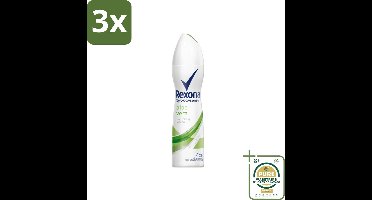 3 x Rexona - Fresh Aloe Vera - Deodorant Spray - 150 ml - Grootverpakking - Aloe Vera Deodorant Spray - 48 Uur Bescherming - Deodorant Spray - Rexona Fresh Aloe Vera