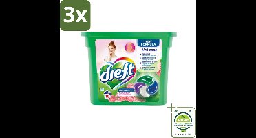 3 x Dreft - Nieuwe Formule - Wasmiddelcapsules 4in1 - Witte en Gekleurde Was - Vleugje Roze - 16 Wasbeurten - Grootverpakking - Wasmiddelcapsules - Wascapsules - Wasmiddel - Waspoeder - Kleurbescherming