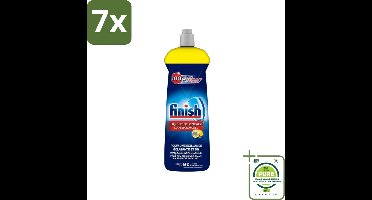 7 x Finish - Glansspoelmiddel - Citroen - Stralende glans - Tot 160 Afwasbeurten - 800 ml - Grootverpakking - Glansmiddel - Vaatwasser - Citroen - Glanzende Vaat - Snel Drogen