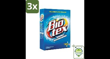 3 x Biotex - Voorwas & Waskrachtversterker - Waspoeder - Witte en Gekleurde Was - 80 Wasbeurten - Grootverpakking - Waspoeder - Wasversterker - Vlekkenverwijderaar - Biotex - Voorwas