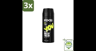 3 x Axe - Deodorant Bodyspray - 48hrs Fresh - You - Cool Vetiver & Amber - 150 ml - Grootverpakking - Deodorant - Deodorant Spray - Axe - 48 Uur Bescherming - Geurbestrijding