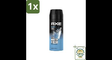 1 x Axe - Deodorant Bodyspray - 48hrs Fresh - Ice Chill - Iced Mint & Lemon - 150 ml- Deodorant - Bodyspray - Geur - 48 Uur Bescherming - Iced Mint