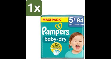 Pampers – Luiers – Baby-Dry Maat 5+ (12-17 kg) – 84 Luiers - 1 stuk
