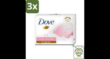 3 x Dove - Zeep - Pink - Hydraterend - 90 g - Grootverpakking - Dove Pink Beauty Cream Bar - Hydraterende Zeep - Zeep Voor Droge Huid - Zeep Met Rozengeur - Zeep Voor Dagelijkse Gebruik