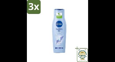 3 x Nivea - Classic Mild Care Shampoo - Voor Extra Glans - 250 ml - Grootverpakking - Extra Glans Shampoo - Mild Care Shampoo - Katoenzaadolie Shampoo - Gezond Haar - Haar Verzorging