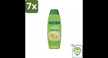 7 x Palmolive Shampoo Fris Vitaal 350 ml - Grootverpakking - Haarverzorging - Shampoo - Citrus - Fris - Vitaliteit