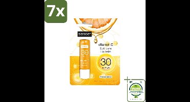 7 x Sence - Soft Care Vitamin C - Lippenbalsem - Hydraterend - 4,3 g - Grootverpakking - Lippenbalsem - Vitamine C - Hydraterend - Verzorgend - Droge Lippen