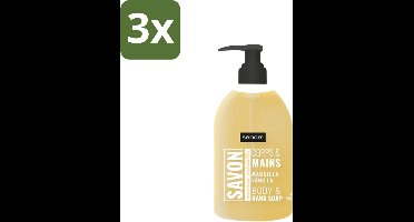 Sence - La Maison Du Savon De Marseille - Handzeep - Vanille - Hygiënisch - 500 ml - Bulkverpakking - 3 stuks