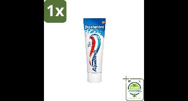 1 x Aquafresh Tandpasta Freshmint Frisse Adem 75 ml - Tandpasta - Frisse Adem - Tanden Beschermen - Fluoride - Gaatjes