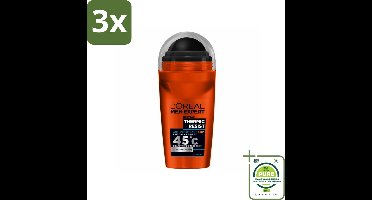 3 x L'Oréal Men Expert Deodorant Roller Thermic Resist 50 ml - Grootverpakking - L'Oréal Men Expert - Deodorant - Antitranspirant - Thermische Bescherming - Langdurige Bescherming
