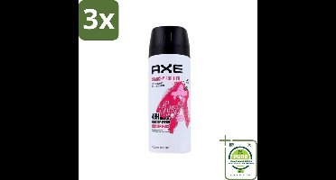 3 x Axe - Deodorant Bodyspray - 48hrs Non Stop Fresh - Anarchy For Her - Rose & Bergamot - 150 ml - Grootverpakking - Geur - Deodorant - Roos - Bergamot - Vrouwelijke Geur