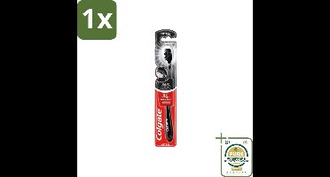 1 x Colgate - Tandenborstel - Charcoal Black 360 Medium - Zwart - 1 Tandenborstel- Tandenborstel - Houtskool - Tandenborstel Houtskool - Mondverzorging - Tandenborstel 360
