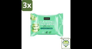 3 x Sence - Aloë Vera - Gezichtsreinigingsdoekjes - Verzachtend - 20 Doekjes - Grootverpakking - Gezichtsreiniging - Reinigingsdoekjes - Aloë Vera - Micellaire Technologie - Gevoelige Huid