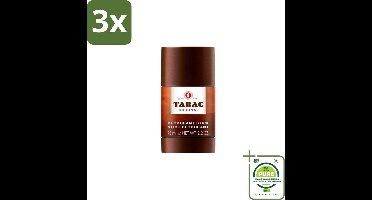 3 x Tabac Original Deodorant Stick 75 ml - Grootverpakking - Deodorant - Mannen Deodorant - Tabac Original - Langdurige Frisheid - Antitranspirant