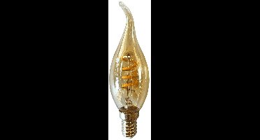 LED lamp - filament kaarslamp - 2 Watt - E14 - amber glas 2400K
