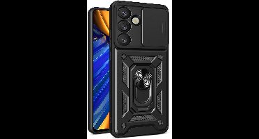 Hurtel Hybrid Armor Camshield Hoesje Voor Oneplus 13 5G Met Standaard