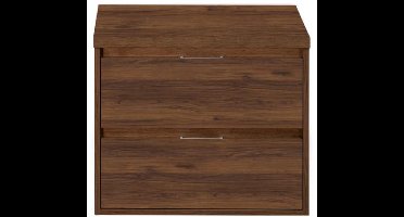 Porto Badmeubelset 70 cm - Walnoot - Wastafelbovenblad Walnoot