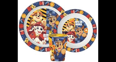Paw Patrol Rescue Pups kinderserviesset 3-delig – Bord, kom en beker - ontbijt - lunch - diner