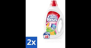 Color Reus - Vloeibaar Wasmiddel - Gekleurde Was - 19 Wasbeurten - Voordeelverpakking - 2 stuks
