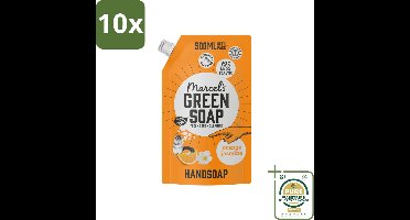 10 x Marcel’s Green Soap – Handzeep Navulling – Sinaasappel & Jasmijn – 500 ml - Grootverpakking - Kabel - Kabels - Kabelsysteem - Kabelsysteem