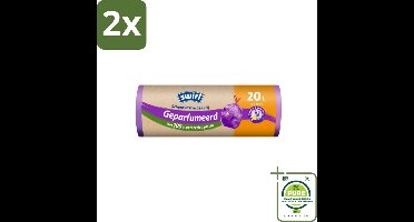 Swirl – Pedaalemmerzakken – Trekband Geparfumeerd – 20 L – 12 zakken - Voordeelverpakking - 2 stuks - Pedaalemmer - Pedaalemmerzak
