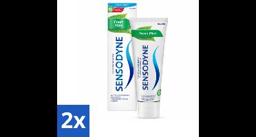 2 x Sensodyne - Tandpasta - Fresh Mint - Frisse Adem - 75 ml - Tandpasta - Gevoelige Tanden - Sensodyne - Fluoride - Tandglazuur