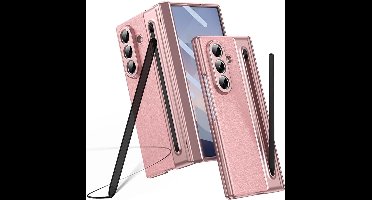 Premium Hoesje voor Samsung Galaxy Z Fold 6 - met Inclusieve S Pen & Houder - Ingebouwd Schermbeschermer - Roze