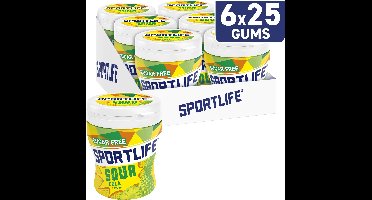 Sportlife Kauwgom Sour Pineapple - kauwgom - suikervrij - 6x60g