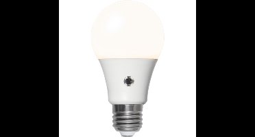 Schemersensor - Standaard bol - E27 - 8.2W - Extra Warm Wit - 2700K - Opaal