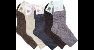 green-goose® Alpaca Damessokken - 4 Paar - Maat 35-38 - Verschillende Kleuren - 95% Alpaca Wol - Heerlijk Zacht - Uitstekende Kwaliteit - Lekker Warm en Rekbaar