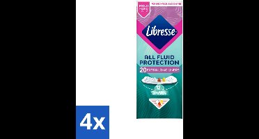 Libresse – Inlegkruisjes – Extra Protect XL – Maximale dekking – 20 Inlegkruisjes - Voordeelverpakking - 4 stuks