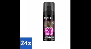 24 x SYOSS - Uitgroeispray Middenbruin - Directe Grijsdekking - Haarspray - Grijsdekking - Uitgroei Spray - Tijdelijke Haarverf - Haarverf Touch-up