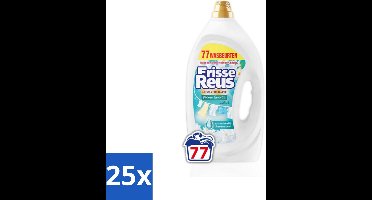 25 x Frisse Reus - Vloeibaar Wasmiddel - Lotus - Witte Was - 77 Wasbeurten - Witte Was - Vloeibaar Wasmiddel - Frisse Was - Was Kracht - Lotusbloemextract