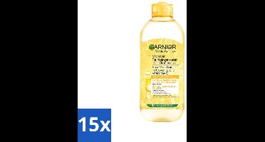 15 x Garnier - SkinActive - Micellair Water - Vitamine C - Reinigingswater - 400 ml - Micellair Reinigingswater - Vitamine C - Reinigen - Make-up Verwijderen - Stralen Huid