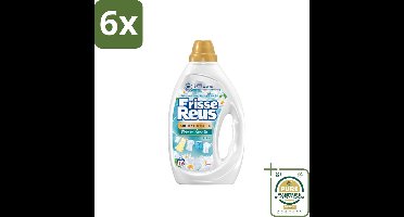 Frisse Reus - Vloeibaar Wasmiddel - Lotus - Witte Was - 19 Wasbeurten - Voordeelverpakking - 6 stuks - Witte was - Lichtgekleurde was