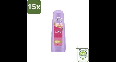 15 x Andrélon – Conditioner – Levendig Lang – 200 ml - Grootverpakking - Lang Haar Verzorgen - Haar Versterken - Haar Verzorgen - Haar Breuk Voorkomen - Biotine Voor Haar