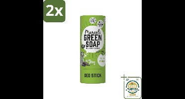 Marcel's Green Soap - Deodorant Stick - Tonka & Muguet - Langdurige frisheid - 40 gr - Voordeelverpakking - 2 stuks - Aluminiumvrij deodorant - Biologische deodorant