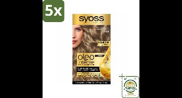 5 x SYOSS - Oleo Intense 7-58 Cool Beige Blond - Haarverf - Zonder Ammoniak - Grijsdekking - Langdurige Kleur - Grootverpakking - Haarverf - Permanent Haarkleuring - Grijsdekking - Zonder Ammoniak - Olie-formule