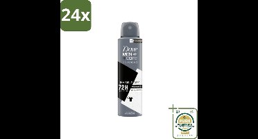 Dove Men+Care Deodorant Spray - Invisible Dry - 150 ml - Voordeelverpakking - 24 stuks - Dove Men+Care - 72 uur bescherming