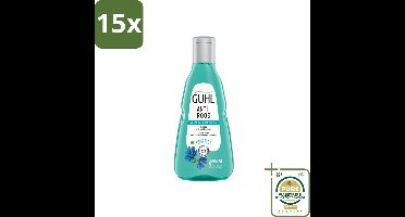 15 x Guhl - Shampoo - Anti-Roos - 250 ml - Grootverpakking - Anti-roos Shampoo - Roosvrije Hoofdhuid - Hoofdhuidverzorging - Kalmerende Shampoo - Zink Shampoo