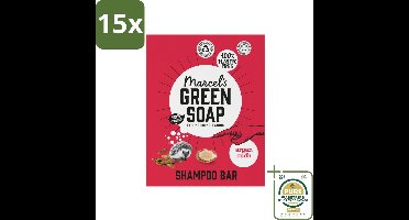 15 x Marcel's Green Soap - Shampoobar - Argan & Oudh - Versterkt & verzorgt - 90 gr - Grootverpakking - Shampoobar - Arganolie - Oudh - Natuurlijke Shampoo - Sulfaatvrije Shampoo