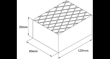 Rubberblokken Set van 2 – 120x80x20 mm - Massief Geprofileerd Rubber - Voor Alle Hefplatforms