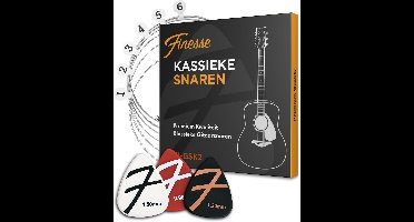 Finesse Gitaarsnaren Akoestische Gitaar - Klassiek - met Plectrums - .010 tot 0.46 - Gitaar Snaren