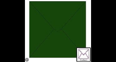 Benza Wenskaart Enveloppen - Vierkant 14 x 14 cm - Kerstgroen - 50 stuks