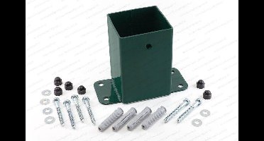 Muurbeugel schommel hoekverbinding vierkant 90x90 groen + Bevestigingsmateriaal