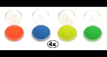 PartyXplosion 4x Aqua Schmink NEON 30 gram Assortie