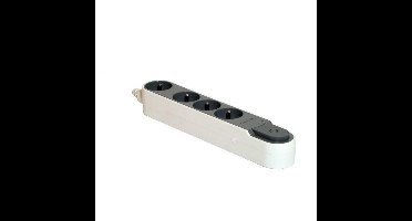 Chacon Design multistekkerdoos 4 x 16A met antibl. met schak., 5m, grijs